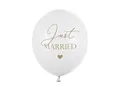 Produktbild: Ballons 30cm, Just Married, Pastel Pure White (1 VPE / 6 Stk.)