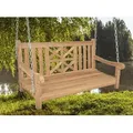 Produktbild: Garden Pleasure Gartenbank, Hängebank LATOA Teakbank Terrasse Sitzbank Holz Bank Schaukelbank braun
