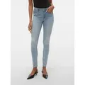 Produktbild: Vero Moda Skinny-fit-Jeans VMFLASH MR SKINNY JEANS LI3102 GA NOOS Baumwollmischung mit Stretch, regular waist, skinny fit blau XL (42)