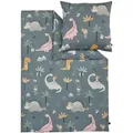 Produktbild: S. Oliver Babybettwäsche S.Oliver Junior, Mehrfarbig, Grau, Textil, Dinosaurier, 100x135 cm, Made in Europe, Oeko-Tex® Standard 100, DIN EN ISO 9001, Hohenstein, Textiles Vertrauen - Oeko-Tex®, weiche und anschmiegsame Oberfläche, atmungsaktiv, pflegeleicht, Schlafen, Babybett-Ausstattung, Babybettwäsche