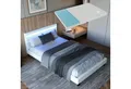 Produktbild: Juskys Polsterbett Paris, 120x200 cm, LED-Licht, weiches Kopfteil, inkl. Kaltschaummatratze