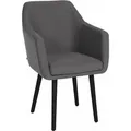 Produktbild: Besucherstuhl Utrecht Stoff dunkelgrau schwarz