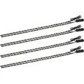 Produktbild: LED Strip Streifen Leiste USB 2x Licht-Band Treppenleuchte TV Hintergrund Beleuchtung, Kunststoff, schwarz, 4er Set