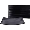 Produktbild: Creatable Servierschalenset Streat Food, Schwarz, Keramik, 2-teilig, rechteckig, 24x15 cm, lebensmittelecht, Essen & Trinken, Geschirr, Schalen & Schüsseln, Servierschalen