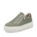 Produktbild: Rieker Damen Low-Top Sneaker M1952, Frauen Halbschuhe,Freizeitschuhe,Turnschuhe,Laufschuhe,straßenschuhe,Strassenschuhe,grün (52),39 EU / 6 UK