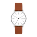 Produktbild: Skagen Herrenuhr Signatur Quartz/3 Zeigerwerk 40 mm Gehäusegröße mit Lederarmband SKW6903