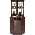 Produktbild: VEVOR Industrieller Eck-Barschrank, Weintisch für Spirituosen und Gläser, Sideboard-Buffetschrank mit Glashalter, Freistehender Kaffee-Barschrank... - Braun