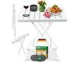 Produktbild: KESSER® Balkontisch klappbar Wetterfest & UV-beständig Balkonmöbel Beschichteter Stahl Outdoor Gartentisch Gartenmöbel mit 6 Filz-Untersetzer Bistrotisch bis zu 100 kg belastbar