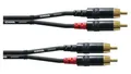 Produktbild: Professionelles Kabel 2x Cinch auf 2x Cinch mit 3m Länge für Live & Studio