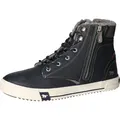 Produktbild: Mustang Herren Sneaker High Top Stiefelette Reißverschluss Warmfutter 4172-604, Größe:44 EU, Farbe:Blau - Blau - 44