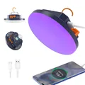 Produktbild: UV Campinglampe LED mit 9900mAh Aufladbar Zeltlampe Campingleuchte mit Haken ...