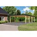 Produktbild: KARIBU Carport, Außenmaß BxT: 558 x 813 cm, naturbelassen, Holzart: Fichte - braun