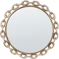 Produktbild: Beliani Wandspiegel, Gold, Kunststoff, Rund, 46x46x4 cm, Spiegel, Wandspiegel