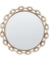 Produktbild: Beliani Wandspiegel rund Gold ø 46 cm mit Kettenrahmen moderner Stil Yebra