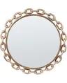 Produktbild: Wandspiegel rund gold ø 46 cm mit Kettenrahmen moderner Stil Yebra