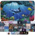Produktbild: Sanilo Badteppich, viele schöne Badematten zur Auswahl, Badvorleger sehr weich und rutschfest, waschbar und schnelltrocknend (Delphin, 50 x 80 cm)