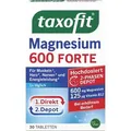 Produktbild: taxofit Magnesium Forte, Depot, 30 Tabletten, Magnesiumkomplex + B12, hochdosiert, 600mg