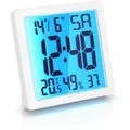Produktbild: BEARWARE Digitalwecker, Licht, Temperatur, Luftfeuchtigkeit, Datum, Uhrzeit, Snooze, LCD, für Zuhause & unterwegs