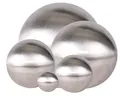 Produktbild: Edelstahl Dekokugel matt gebürstet 3er Set - 15,20,30 cm - Edelstahlkugel Kugel