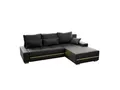 Produktbild: JUSKYS Davos Sofa LED mit Ottomane Schlaffunktion (Rechts, Dunkelgrau)