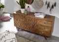 Produktbild: MASSIVMOEBEL24 Sideboard Akazie 145x42x75 natur lackiert MOSAYK #106