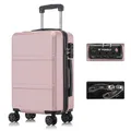 Produktbild: YONSLY Premium Reisekoffer TSA-Schloss,YKK-Reißverschluss Hartschalen-Koffer Trolley Kabinenkoffer Rollkoffer Suitcase Handgepäck 4 Rollen (Roségold, M)