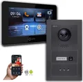 Produktbild: Goliath IP Video Türsprechanlage mit Kamera 7-Zoll Anthrazit : Unterputzdose : 7 Zoll in Schwarz : 1 Monitor Anzahl: 1 Monitor Farbe: 7 Zoll in Schwarz Montage: Unterputzdose