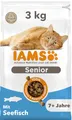 Produktbild: IAMS Senior Katzenfutter trocken mit Fisch - Trockenfutter für ältere Katzen ab 7 Jahren, 3 kg