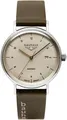 Produktbild: Bauhaus Herrenuhr Automatik mit Lederband Datum Grün / Braun 2152-1