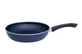 Produktbild: Riess, 0042-012, Omas Emaillepfanne 24, CLASSIC - EMAILLEPFANNEN, Durchmesser 24.8 cm, Höhe 5,6 cm, Emaille, blau mit schwarzem Kunststoffgriff, Bratpfanne, Induktion