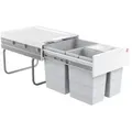 Produktbild: Hailo Abfallsammler 3642131 Raumspar-Tandem 2x 8,5 + 18 Liter hellgrau