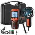Produktbild: VEVOR 4 in 1 Anemometer 100,8MPH Luftgeschwindigkeitsmesser 168x75x36mm Windmesser IP44 Windmessgerät Windstärkemesser MAX/MIN/AVG/CU-Windgeschwindi