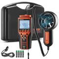 Produktbild: VEVOR 4-in-1 Anemometer 100,8MPH Luftgeschwindigkeitsmesser 168x75x36mm Windmesser IP44 Windmessgerät Windstärkemesser MAX/MIN/AVG/CU-Windgeschwindigkeitsdaten Geschwindigkeitsmessgerät