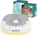 Produktbild: LIONELO BabyNap Tragbare Baby-Einschlafhilfe 2-in-1 Nachtlicht mit 11 Lichtfarben, 20 Töne, Schlaflieder, Geräusche, Timer, Aufnahme von Mamas Herzschlag Love Beat