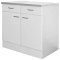 Produktbild: FlexWell Küchenunterschrank, Weiß, Kunststoff, 1 Fächer, 2 Schubladen, einzeln stellbar, 80x85x60 cm, Made in Germany, individuell planbar, Küchen, Küchenmöbel, Küchenschränke, Küchenunterschränke