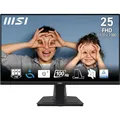 Produktbild: MSI PRO MP252 24.5 Inch Full HD Office Monitor - 1920 x 1080 IPS Panel, 100 Hz, Eye-Friendly Screen, Built-in Speakers, Tilt-Adjustable - HDMI 1.4b, D-Sub (VGA)