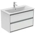 Produktbild: Ideal Standard Connect Air Möbelwaschtischunterschrank, 800x440x517mm, 2 Auszüge, E0819KN, Farbe: Weiß glänzend / hellgrau matt