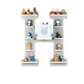 Produktbild: BOARTI das Original Kinder Regal Buchstabe H in Grau - geeignet für die Toniebox und ca. 48 Tonies - zum Spielen und Sammeln