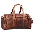 Produktbild: STILORD 'Myles' Vintage Reisetasche Herren Leder Weekender zum Umhängen Overnight Duffle Bag Großes Reisegepäck XL echtes Rindsleder, Farbe:Kara - Cognac