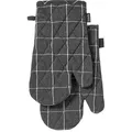 Produktbild: ladelle Ofenhandschuh Eco Check 2tlg. Baumwolle Schwarz