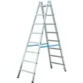 Produktbild: Doppelleiter Krause Stabilo - 2x18 Sprossen beidseitig besteigbare Sprossenleiter