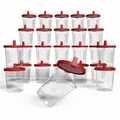 Produktbild: 25 Stück Horn Medical 150ml Urinbecher / Probenbecher mit Schnappdeckel