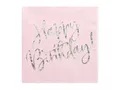 Produktbild: partydeco Papierserviette, Servietten Happy Birthday 33x33cm 20 Stück rosa