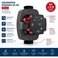 Produktbild: Grundfos ALPHA2 GO 25-60 180mm Umwälzpumpe Hocheffizienz Heizungs Pumpe 93074240
