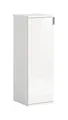 Produktbild: xonox.home - Kommode Projekt X 30x99x34 cm in Front weiß Hochglanz Korpus weiß - Mehrzweckschrank schmaler Beistellschrank - platzsparend, modern und funktional