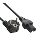 Produktbild: InLine - Stromkabel - IEC 320 EN 60320 C15 bis CEE 7/7 (SCHUKO) (M) - 1,0m - Schwarz (16810C)