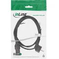 Produktbild: 16810C InLine Netzkabel Schutzkon. gew. auf Warmgerätest. C15 gerade schwarz ~D~