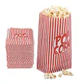 Produktbild: Relaxdays 288 x Popcorntüten, aus Papier, Zubehör Kino, für Filmabend und Kindergeburtstag, Retro Tüten für Popcorn, rot-weiß