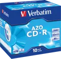 Produktbild: VERBATIM 43327 - CD-R AZO, 700 MB, 52x, 10er Pack Jewel Case