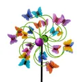 Produktbild: Windrad Gartenstecker SCHMETTERLINGE H. 124cm bunt Metall Formano Garten S25